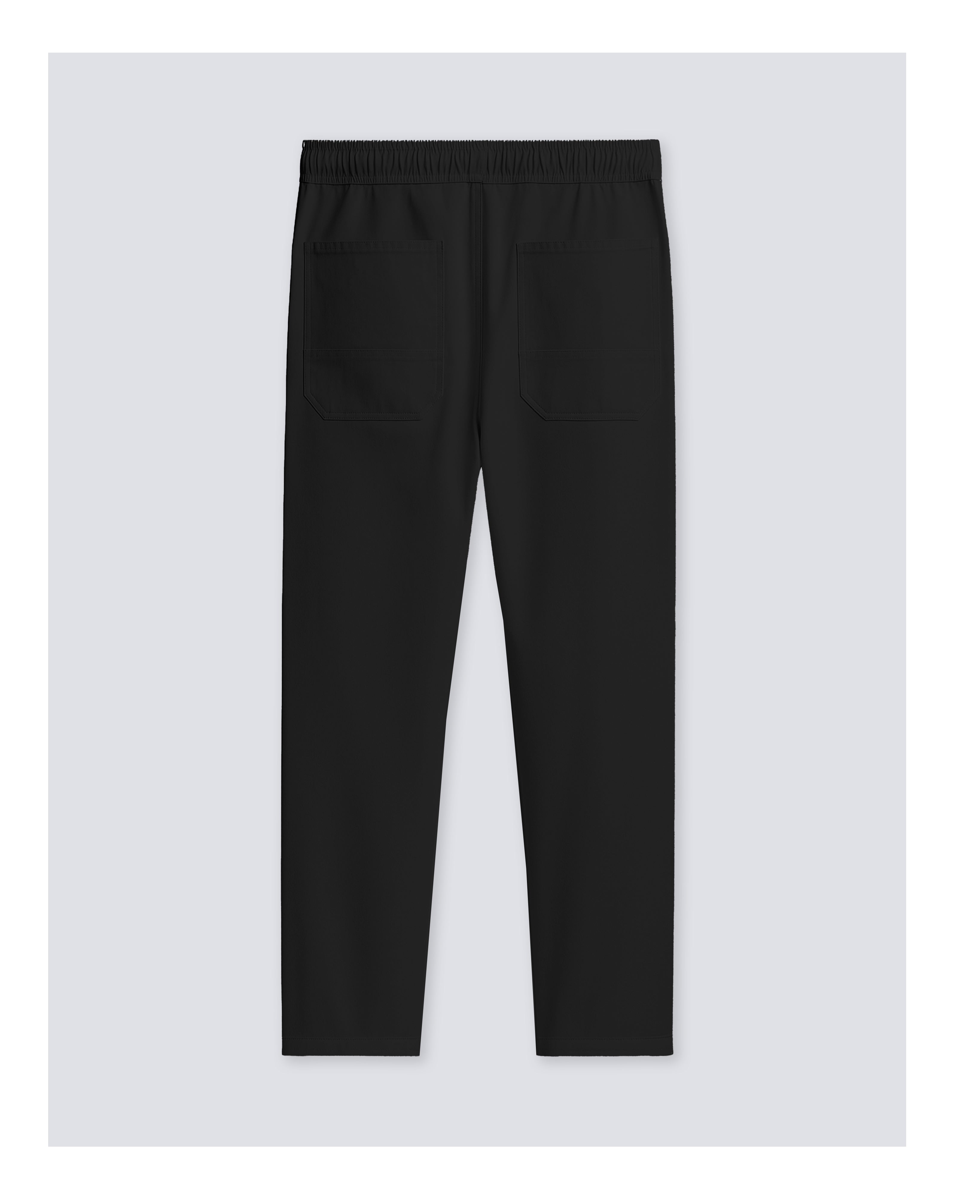 Drawstring Casual Trousers Black
