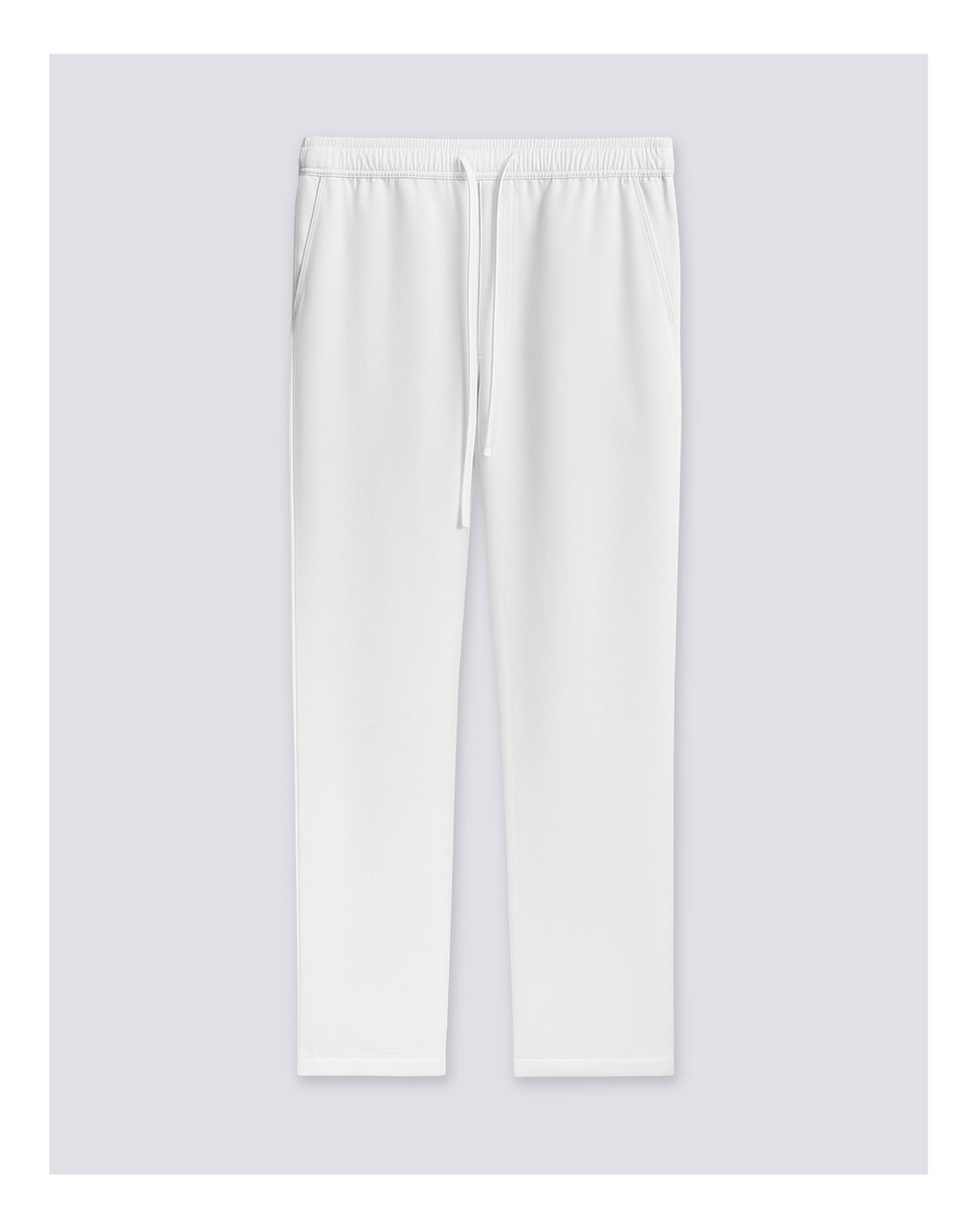 Drawstring Casual Trousers White