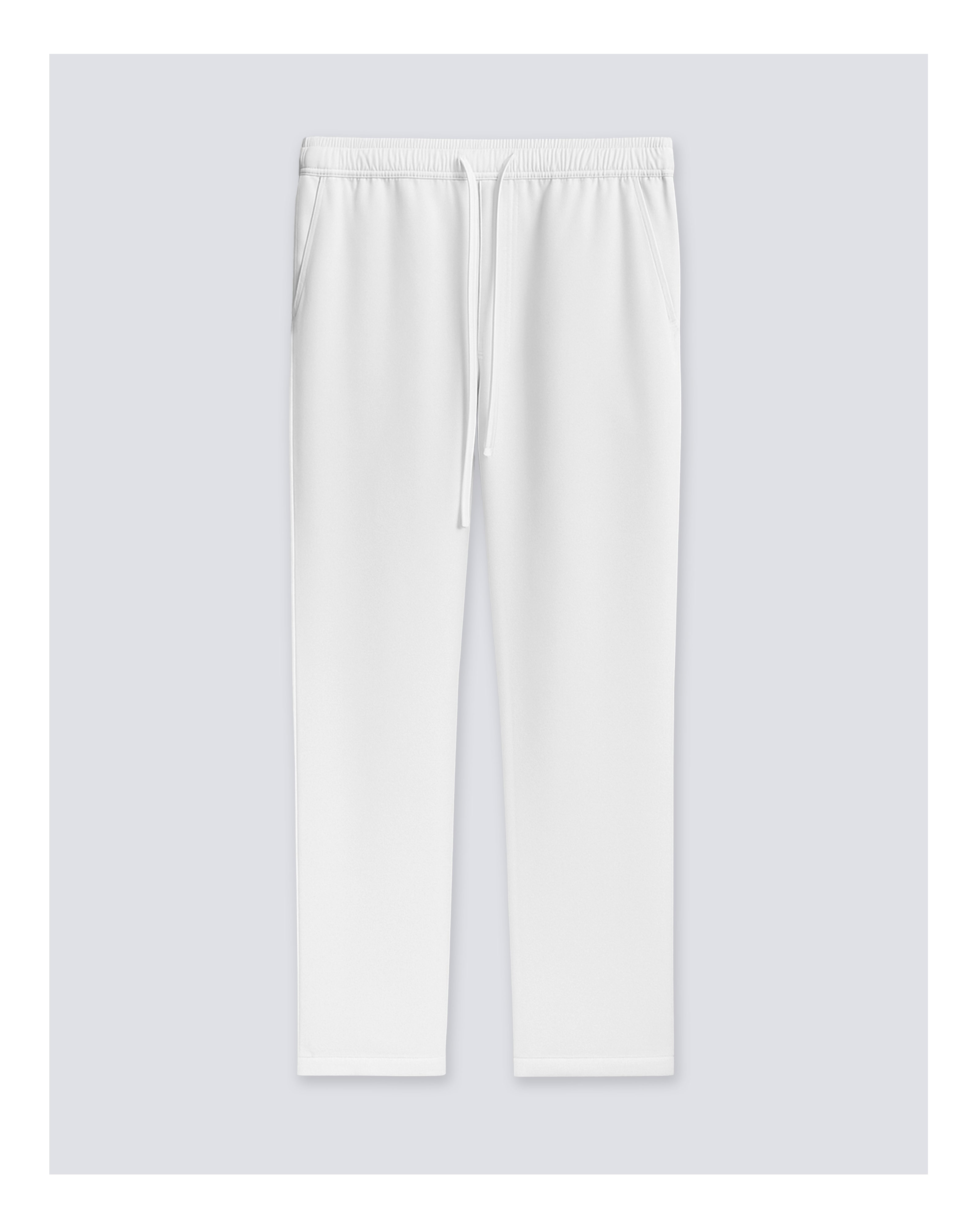 Drawstring Casual Trousers White