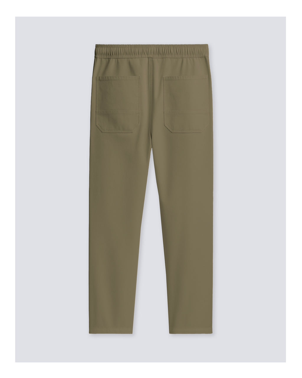 Drawstring Casual Trousers Olive Green